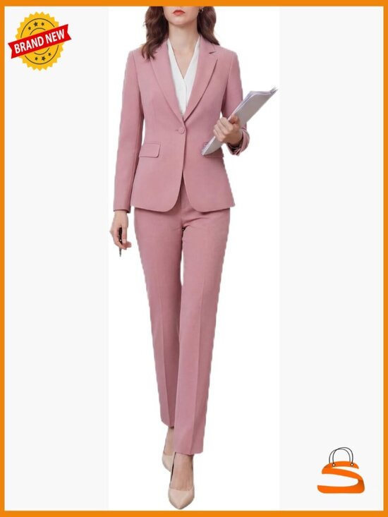 Other - Two Piece Pantsuit - Wrinkle-Free High End Business Blazer Set Professional